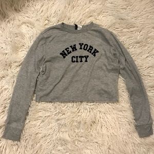 New York City cropped sweatshirt
